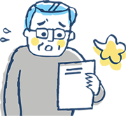 困っている男性