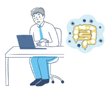 仕事中にお腹が痛い男性